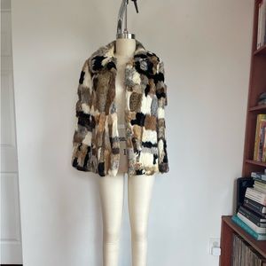 Real patchwork fur coat (assuming rabbit)